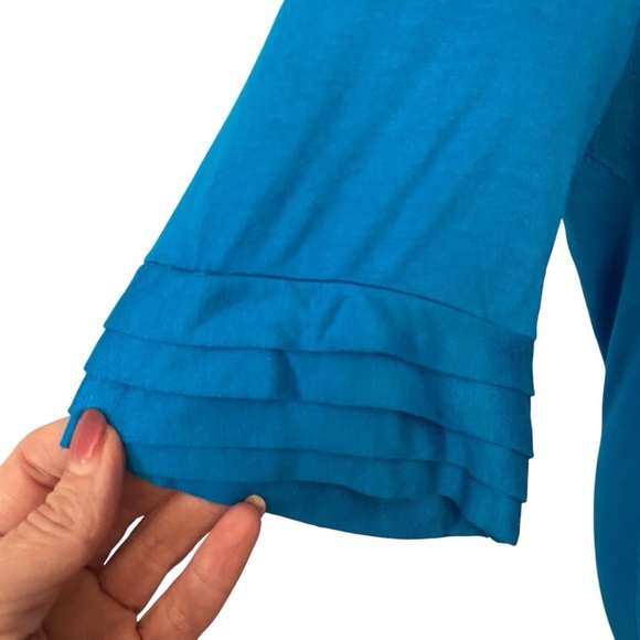 Banana Republic Knit Shift Dress Size S Teal Short Sleeves Stretch Comfy Casual - Picture 3 of 9